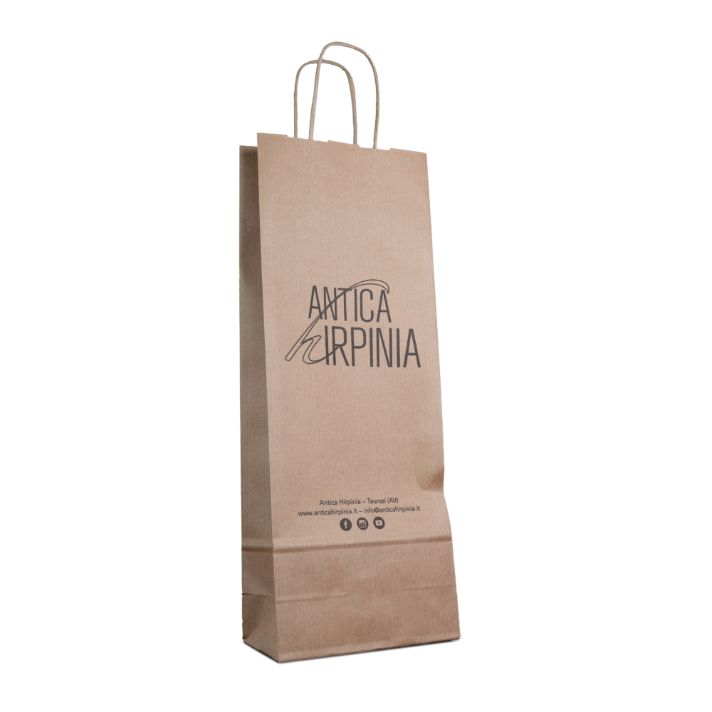 Recycled paper shopper Antica Hirpinia for 1 bottle (0.75L)