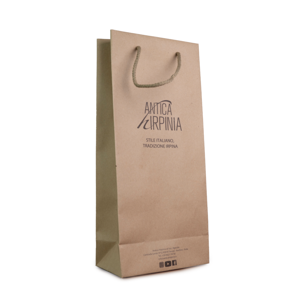 Recycled paper shopper Antica Hirpinia for 1 bottle (1.5L)